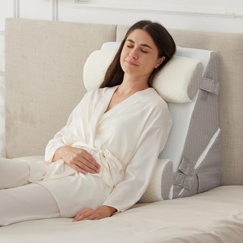 Ruqmuis Wedge Pillow Set for After Surgery, Incline Pillow Wedge for Headboard by Ruqmuis
