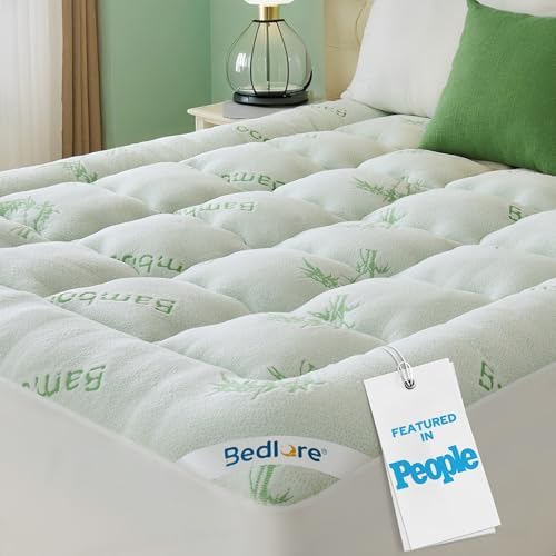 BEDLORE Queen Mattress Topper, Thick Pillow Top Mattress Pad by Bedlore