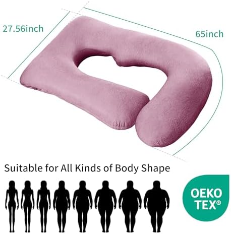 U Shaped Pregnancy Pillow for Sleeping, Maternity Body Pillow for Women - Image 2