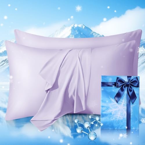 Cooling Pillow Cases 2 Pack Queen Size Cooling Pillowcases by JYETP