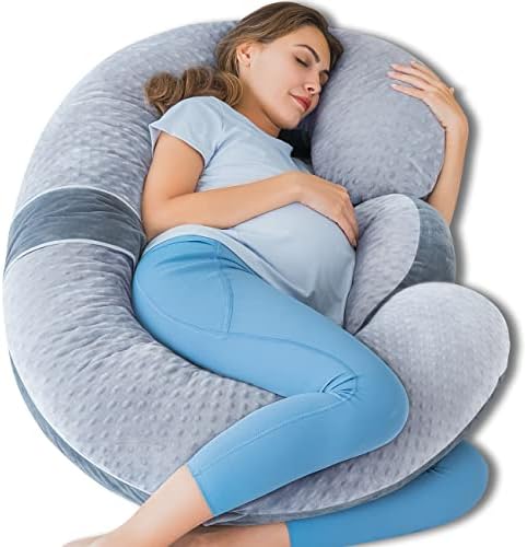 QUEEN ROSE E Shaped Pregnancy Pillows, Detachable Maternity Body Pillow by QUEENROSE