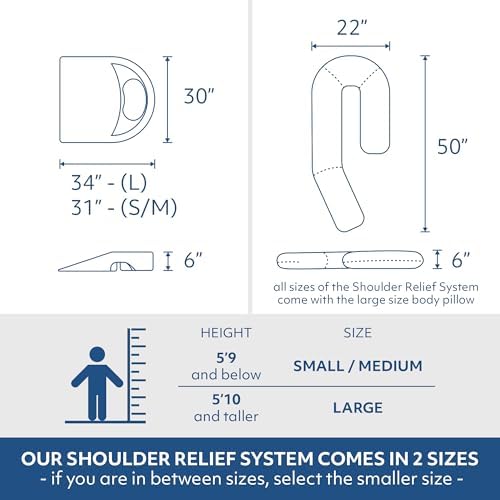 MedCline Shoulder Relief System, Side Sleeper Pillow, Large 5'10" and Over - Image 3