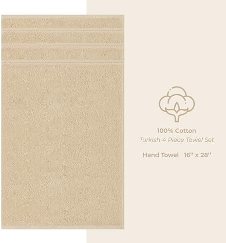 American Soft Linen 100% Cotton Luxury Turkish Towels, 4 PC Hand Towel Set - Image 4