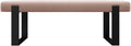 VANT Upholstered Bed Bench - Velvet Blush - Matte Black - Contemporary Modern, Bedroom Bench Seat, Hallway, or Entryway