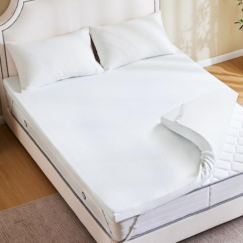 DUMOS 3 Inch Gel Memory Foam Mattress Topper Queen Size - Image 2