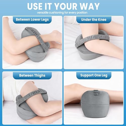 Memory Foam Knee Leg Pillow for Side Sleepers - Image 5