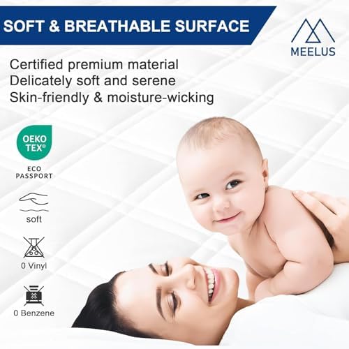 Cal King Mattress Protector Waterproof, Fitted Deep Pocket 8"-21" - Image 5