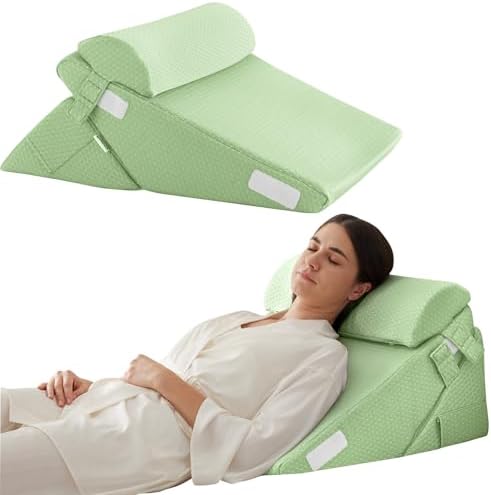 Bedluxe Wedge Pillow Set for After Surgery, Orthopedic Bed Wedge by Bedluxe