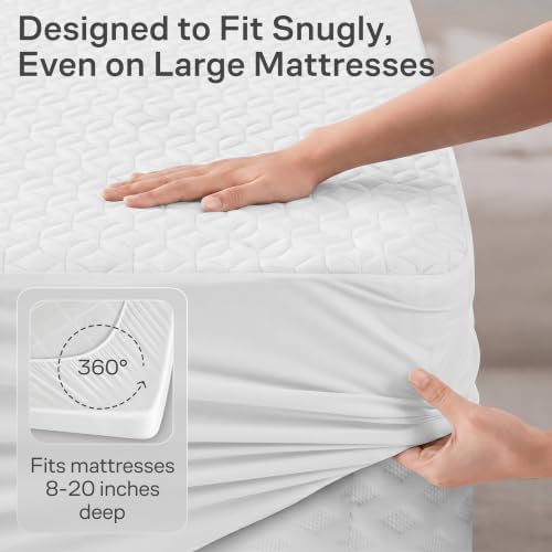 100% Waterproof Noiseless & Breathable King Size Mattress Protector - Image 7