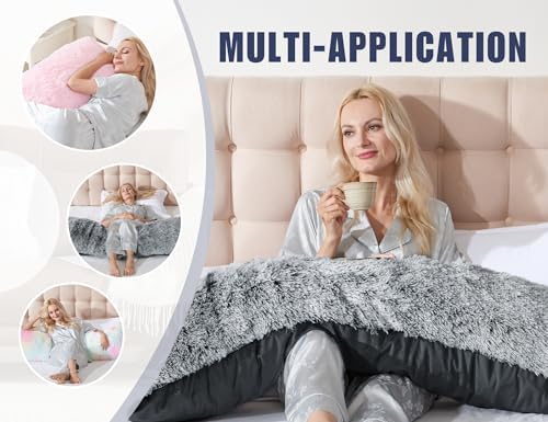 WSOFRLAC Fluffy Full Body Pillow, Long Pillow - Image 6