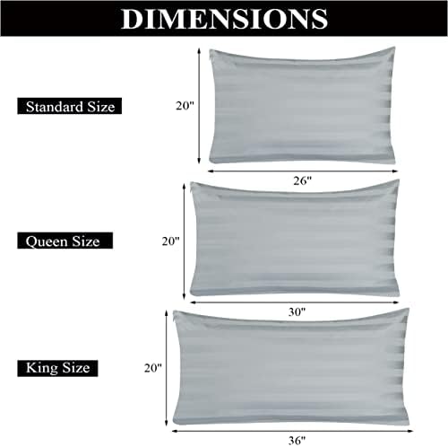 100% Egyptian Cotton Pillow Protectors Set of 2 King Size - Image 5