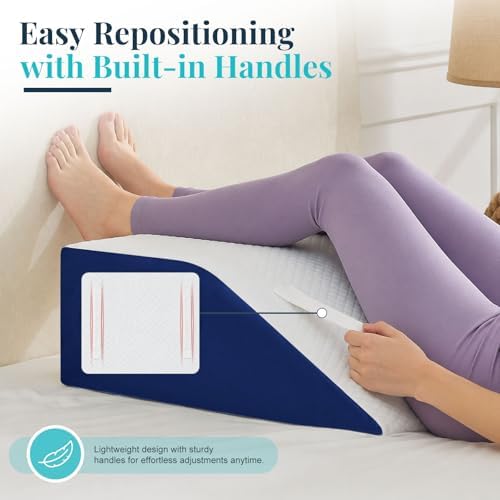 Yojoker Leg Elevation Pillow Blood Circulation, Memory Foam Wedge Pillow - Image 7
