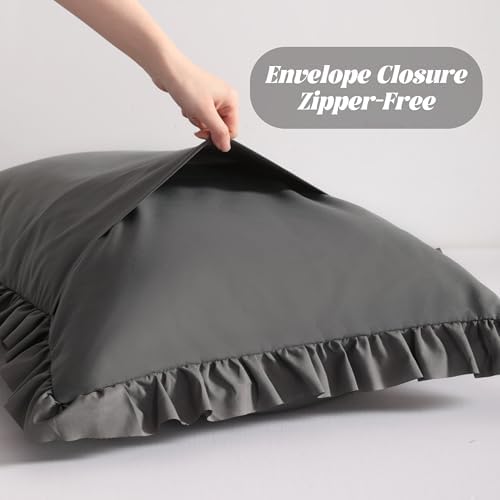 BEDSUM Standard Ruffled Pillow Shams - Image 5