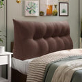 WOWMAX Bed Wedge Headboard Pillow Queen Reading Pillow Sitting in Bed Brown by WOWMAX