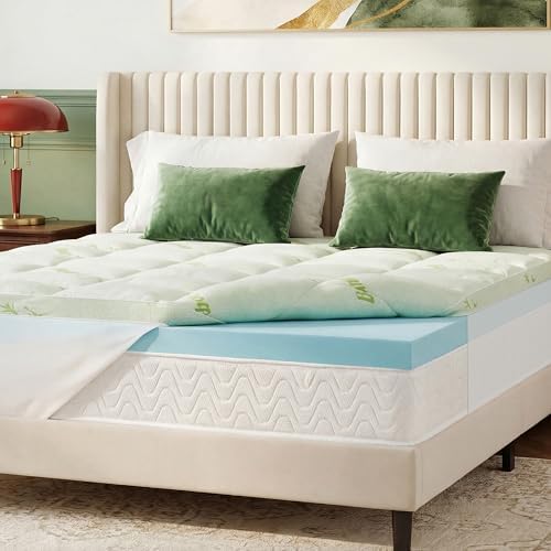 GRUSIGN Queen Memory Foam Mattress Topper, 4 Inch Dual Layer Gel Foam Mattress - Image 2