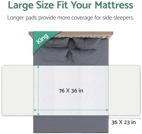 CoolShields Waterproof Bed Pads Incontinence 76" x 36" - Image 2