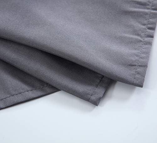 MEILA Wrap Around Bed Skirt Three Fabric Sides Elastic Dust Ruffled 16 Inch Tailored Drop,Easy to Install Fade Resistant-Dark Grey, Twin/Full