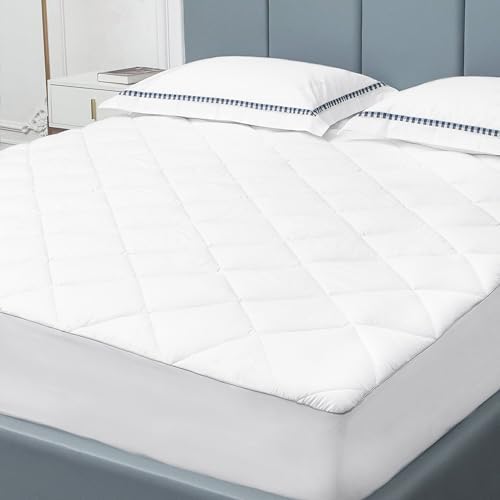 Sunflower Twin Mattress Pad for College Dorm, Cotton Mattress Cover by SunflowerHometexUS