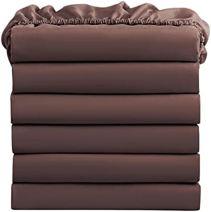 FreshCulture Queen Fitted Sheets, Bulk Pack of 6, Deep Pocket, Soft Microfiber by FreshCulture