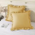 KKJIAF 2 Pack Ruffle Pillow Cases 22x22 Inches by KKJIAF
