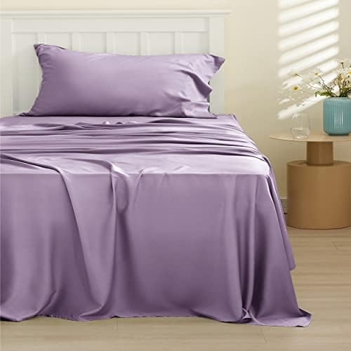 Bedsure PureWoven 100% Rayon Derived from Bamboo, Twin Bed Sheets, 3 Pieces - Image 2