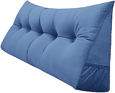 Peachwell Handmade Headboard Pillow-Queen Wedge Triangular Large Bolster by PEACHWELL