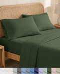 California Design Den Organic Cotton Twin Size Sheets, Olive Green by CaliforniaDesignDen