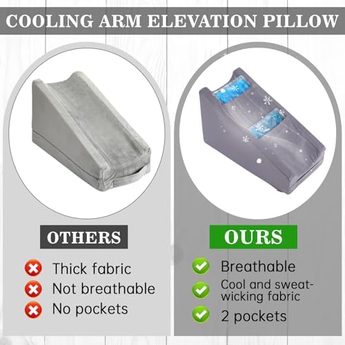 Buryeah Cooling Arm Elevation Pillow 2 Pocket, Cooling Material - Image 5