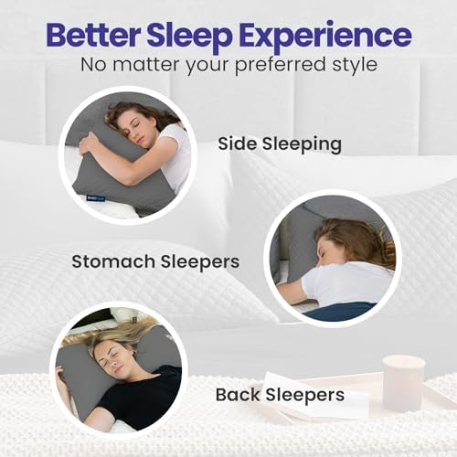 Sidney Sleep Set of 2 Queen Size Bed Pillows - Image 5