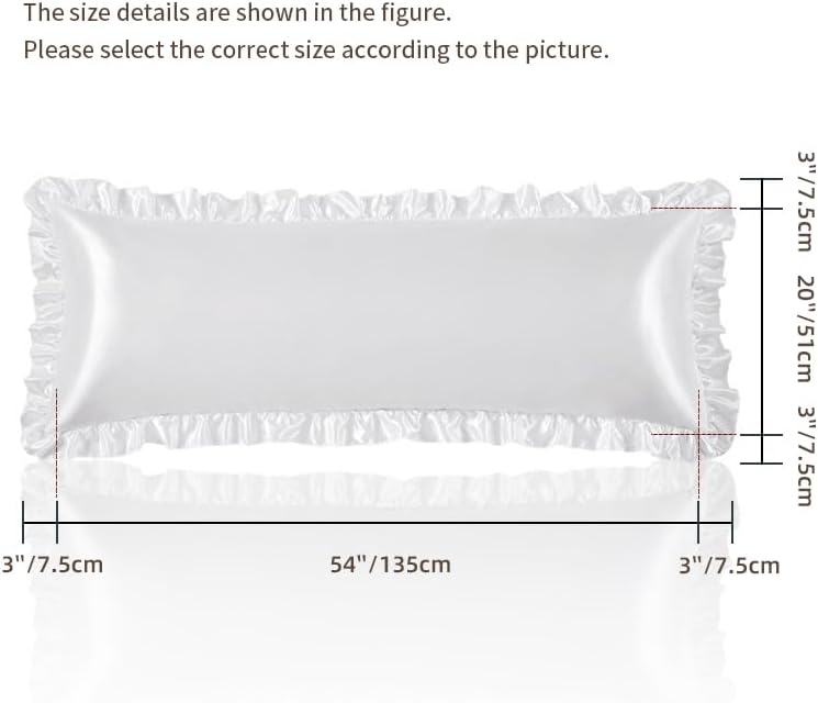 White Satin Pillowcases Body Pillow - Image 5
