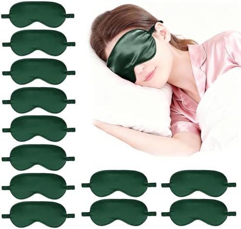 12PACK Silky Sleep Masks Satin Eye Mask Silk Eyes Cover by WJingYiJia