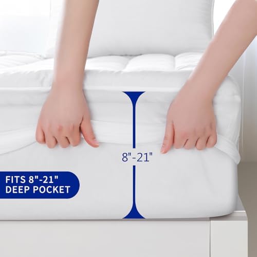 Twin Size Quilted Fitted Mattress Pad Cover - Image 3