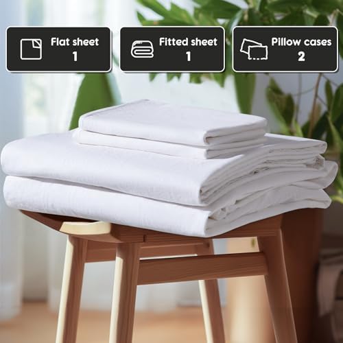 SONORO KATE 100% French Linen Queen Size Sheets Set, Extra Deep Pocket - Image 7