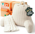 24" Large Reading Pillow with Detachable Neck Roll by LUISOF