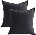 Jeanerlor Set of 2 Decorative Cotton Linen Couch Throw Pillow Case 26"x26" Sofa by Jeanerlor