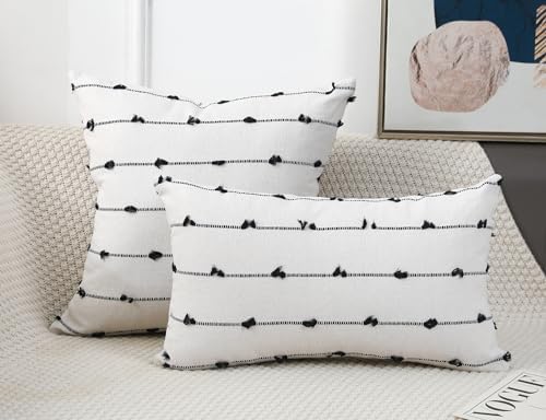 NUYECY Set of 2 Boho Throw Pillow Covers 28x28 - Image 2