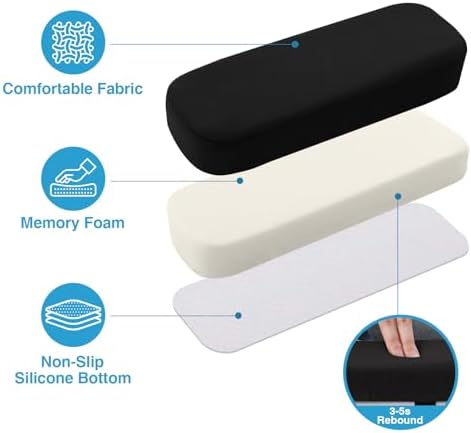 Smiry Memory Foam Office Chair Armrest Pads, Non-Slip Armrest Cushion - Image 3