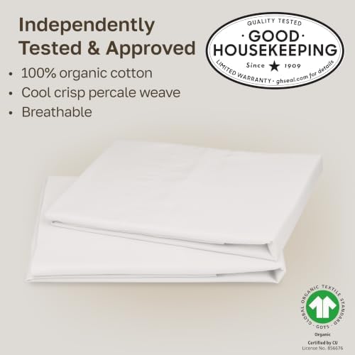 California Design Den 100% Organic Cotton 2-Pack Pillowcase King Size - Image 2
