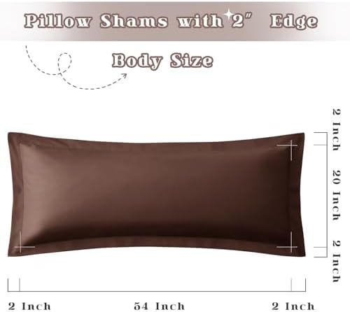 Homiest Chocolate Brown Pillow Shams Body Size, 2-Inch Flange - Image 5