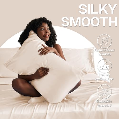 MR&HM Satin Pillowcase 2 Pack, King Size 20"x36" - Image 3