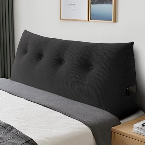 Headboard Pillow Full, Wall Backrest Wedge Pillow Headboard by huateanhome