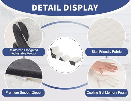 WSOFRLAC 6PCS Multi-Functional Bed Wedge Pillow Kit - Image 2