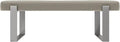 VANT Upholstered Bed Bench - Vintage Leather Dusty Taupe - Brushed Nickel - Contemporary Modern, Bedroom Bench Seat, Hallway, or Entryway