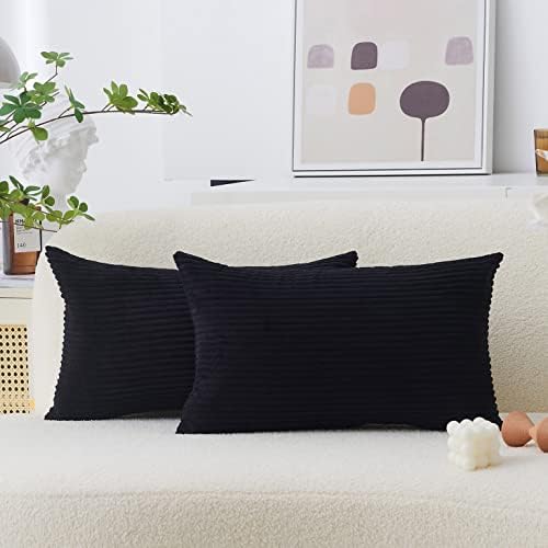 Home Brilliant Rectangle Throw Pillow Covers Super Soft Decorative Striped by HomeBrilliant