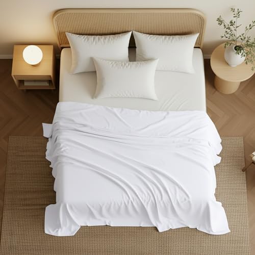 Twin XL Size Flat Sheet Only Pack of 6, Ultra Soft Hotel Sheets - Image 3