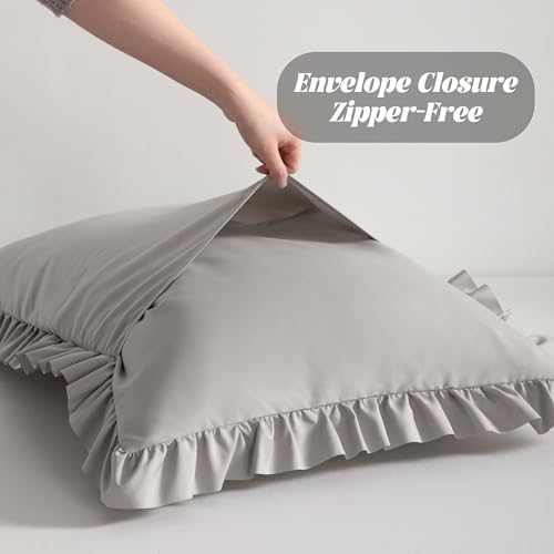 BEDSUM Queen Ruffled Pillow Shams - Image 5
