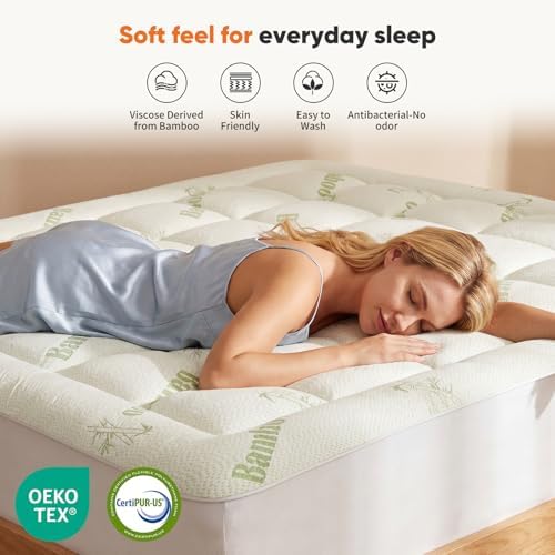Sweetcrispy Twin Mattress Topper, Pillow Top Bed Topper - Image 3