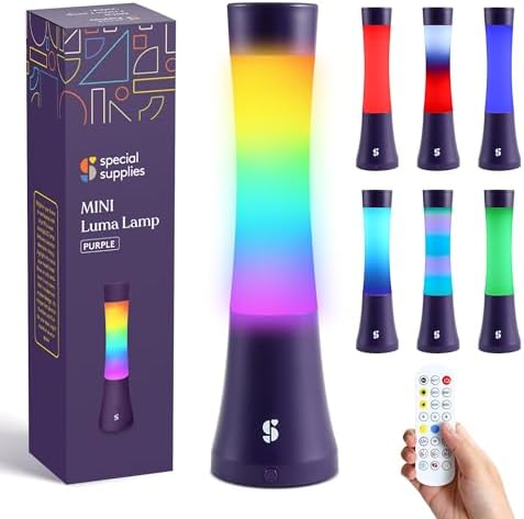 Special Supplies Sensory Light Lava Lamp for Teens and Adults – Color Changing LED Desk Lamp with Remote – Calming Night Light for Sensory Room, Bedroom, Therapy, Relaxation, Décor (Purple) by SpecialSupplies
