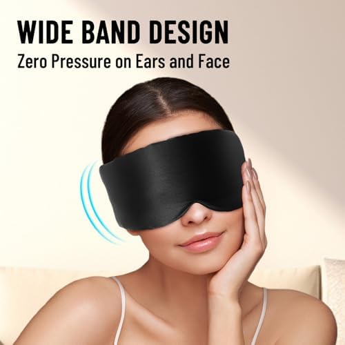 100% Mulberry Silk Sleep Mask, Large Eye Cover - Image 5