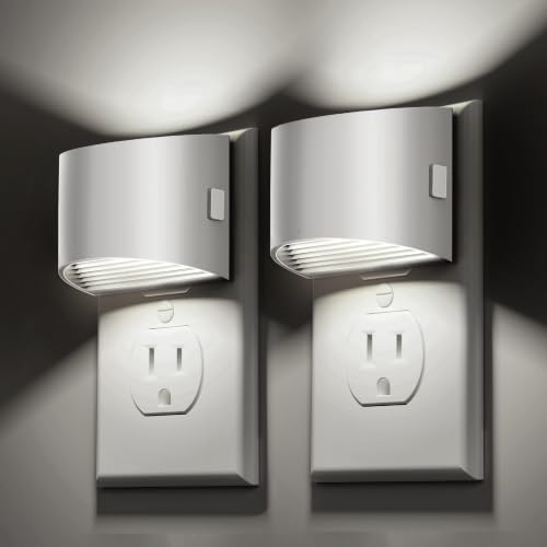 L LOHAS LED Night Lights Plug into Wall, Dimmable Night Light 2 Pack by LLOHASLED
